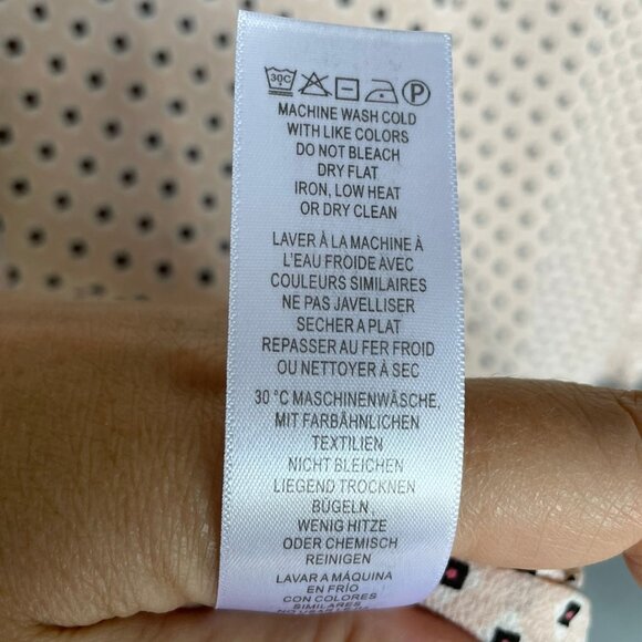 NWT ADRIANNA PAPELL Coral Blouse Cross Over Bouffant Sleeve Women's Large, FLAWS - Picture 13 of 16